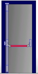 Drzwi jednoskrzydowe z ryglowaniem trzypunktowym